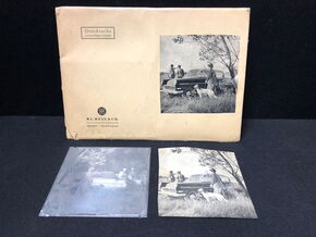 Umschlag mit Druckplatte (Heye Verlag) - Jägerszene