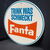 Fanta - Trink was schmeckt (60er Jahre Werbeschild)