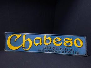 Chabeso Limonade - alkoholfrei & milchsäurehaltig - Blechschild um 1925