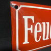 Feuermeldestelle Zuckerguss Emailschild um 1905 