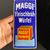 Maggi Fleischbrühwürfel - Emailschild - Türschild 18,5 x 8,5 cm  um 1925
