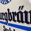 Burgbräu Suhl - Märzen-Export Burgbräu-Hell (Emailleschild im Originalrahmen um 1930)