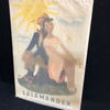 Salamander Werbepappe (30 x 21 cm) von Franz Weiss - Pärchen geniesst die Sonne Motiv (50er Jahre / selten)
