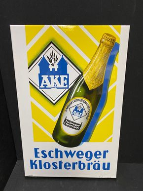 Eschweger Klosterbräu (Abgekantetes Emailleschild um 1950)