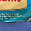 Geestermünder Fischmehl Marke Seelöwe (Stark gerägtes Blechschild um 1920)