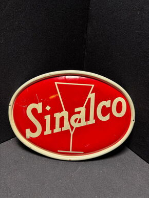 Sinalco Blechschild Oval im seltenen Kleinformat - 28 x 20  D um 1960 - Nr. 3