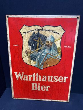 Warmhäuser Biere - Blechschild im Stil eines Emailleschildes (Um 1955)