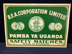 Pamba ya Uganda Sicherheitsstreichhölzer von B.E.A. Corporation Limited (Um 1950) A48