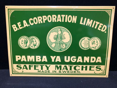 Pamba ya Uganda Sicherheitsstreichhölzer von B.E.A. Corporation Limited (Um 1950) A48