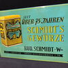 Schmidts Gewürze (Köln-Ehrenfeld) - Blechschild um 1950 (A51)