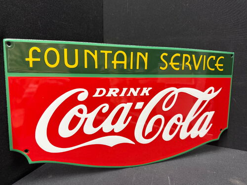 Coca Cola Fountain Service (Emailleschild Reproduktion)