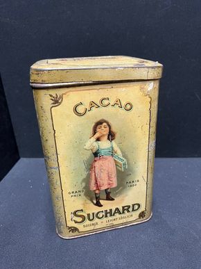 Suchard Cacao Blechdose aus der Zeit um 1910