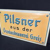 Vereinsbrauerei Greiz - Pilsner aus der (Gewölbtes Blechschild um 1920)