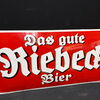 Riebeck Brauerei - Das gute Riebeck Bier (gewölbtes Emailleschild um 1910)