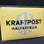 Kraftpost Haltestelle (Gewôlbtes Emailleschild um 1930)