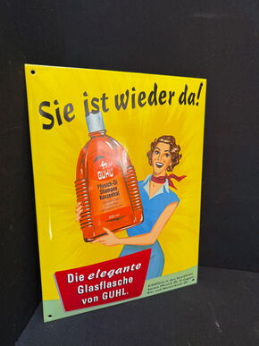Guhl Haarshampoo Neuzeitliches Emailleschild (ca. 40 x 30 cm)