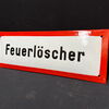 Feuerlöscher Hinweisschild (Gewölbt. Um 1950)