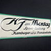 Emailschild Hamburger Fremdenblatt 40 x 14  cm Zuckerguss um 1910/15