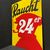 Raucht 24er - Fantastisches Emailleschld (um 1950)