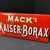 Kaiser-Borax - Mack's (Emailleschild um 1930)