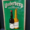 Underberg Werbepappe in Original-Holzrahmung (Um 1930/1950)
