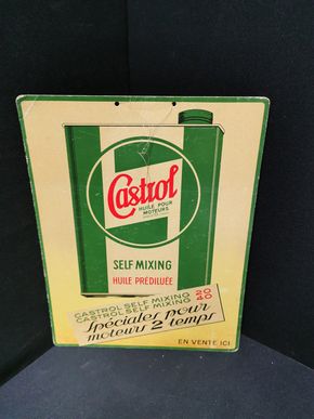 Castrol Werbepappe (Frankreich um 1955)