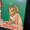 Glücksklee Milch - Gerahmtes Kleinplakat - Werbeschild  -  62 x 45 cm  - D um 1930 