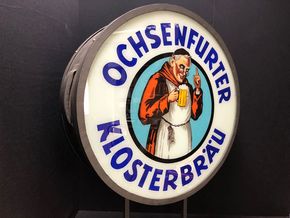 Ochsenfurter Klosterbräu XXL-Werbeleuchte-Ausleger (Vorkrieg)