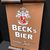 Becks Bier Emailschild mit 4 Schmuckblechen (1960/1970)