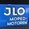 JLO Moped-Motoren (Abgekantetes Emailleschild um 1950)