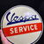 Vespa Service Emailleschild *fluoreszierend* 34 cm - Rarität - D um 1955/60