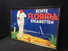 Florida Zigaretten original XXL - Werbeplakat aus der Zeit um 1920