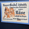 Käserei Seidel in Schkeuditz  / Werbepappe um 1930