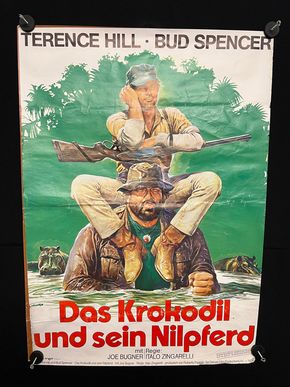 Terence Hill & Bud Spencer - Originalplakat - Das Krokodil und sein Nilpferd 59 x 83 cm