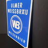 Ulmer Weissbräu Weizenbier Emailschild um 1955