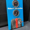 Kleber V10 Gürtelreifen - Lackiertes Blechschild mit Thermometer und Barometer (Um 1965/1970)