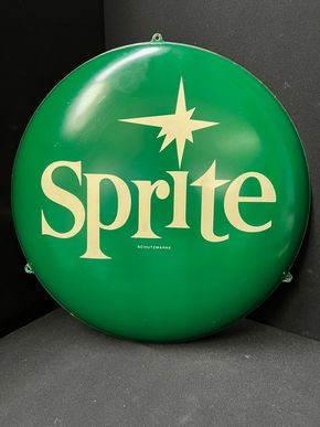 Sprite Blechdeckel (Ca. 41 cm im Durchmesser) 60er Jahre