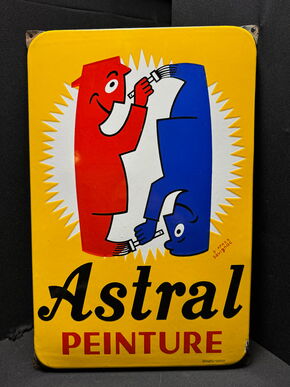 Astral Peinture Emailleschild 58 x 38 cm Frankreich 
