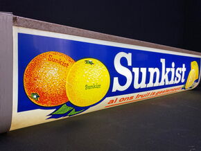 Sunkist Tresenwerbeleuchte - All ons fruit is gestempeld (70er Jahre)