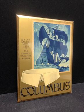 Columbus - Der elegante halbsteife Kragen (24 x 27 cm). Um 1925 (A1)