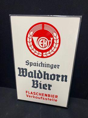 Spaichinger Waldhorn Bier - Flaschenbier Verkaufsstelle (Um 1958)