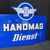 Hanomag Dienst - Emailleschild mit ausgeschnittenem Firmenlogo (50er Jahre)