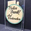 Maggi Glaswerbeschild im Metallrahmen mit Kette (1930/1950 - Eingangstürschild)