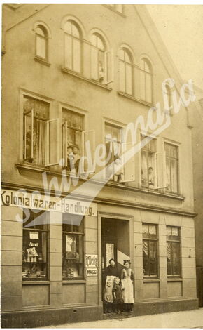 Postkarte mit alten Reklameschildern