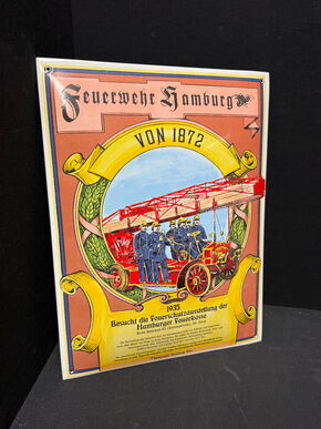 Feuerwehr Hamburg von 1872 (Emailleschild Reproduktion)