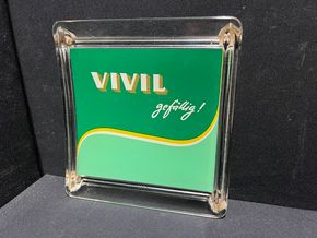 Vivil gefällig! / 60er Jahre Glaszahlteller
