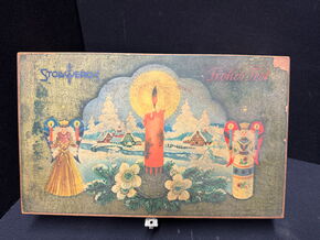 Stellwerk Schokolade - Holzkästchen “Frohes Fest” (1930/1950)