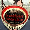 Frankfurter Nachrichten - Zweiteiliges Blechtürschild (Um 1925)