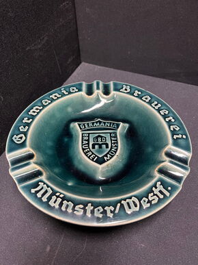 Germania Brauerei Münster / Großer Keramik-Stammtischaschenbecher