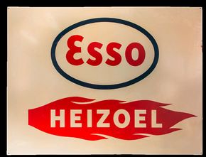 Esso Heizöl, Werbeschild um 1955